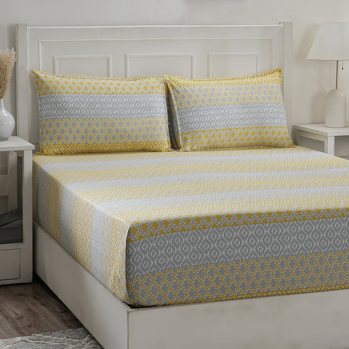 Optimist Bloom Multi Ikat 144TC Cotton 6PC Bed Bath Set