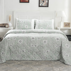 Royal Botanic 115 GSM Outline Floral Quilt/Quilted Bed Cover