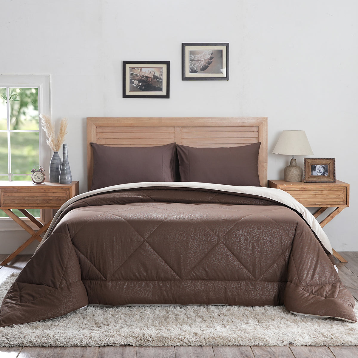 Hermosa Glister Pebble Reversible Quilt