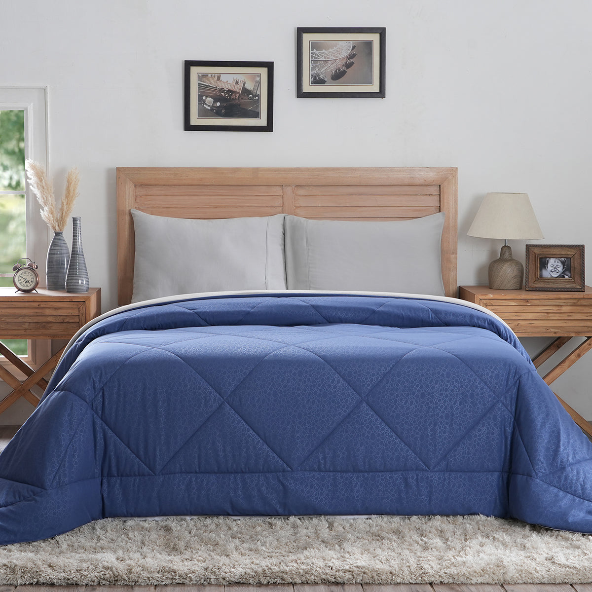 Gracie Mills 6 Piece Reversible Quilt Set with Throw Pillows Blue King/Cal  King, King/Cal King - Foods Co.