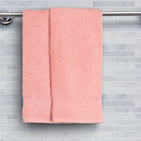 Hermosa Jeneth 100% Cotton Pink 2PC Bath Towel Set