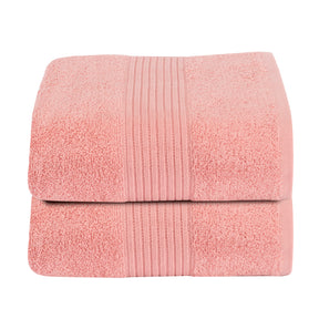 Hermosa Jeneth 100% Cotton Pink 2PC Bath Towel Set