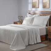 Acanthus Serenity Leafy Scroll Woven Jacquard Bed Cover