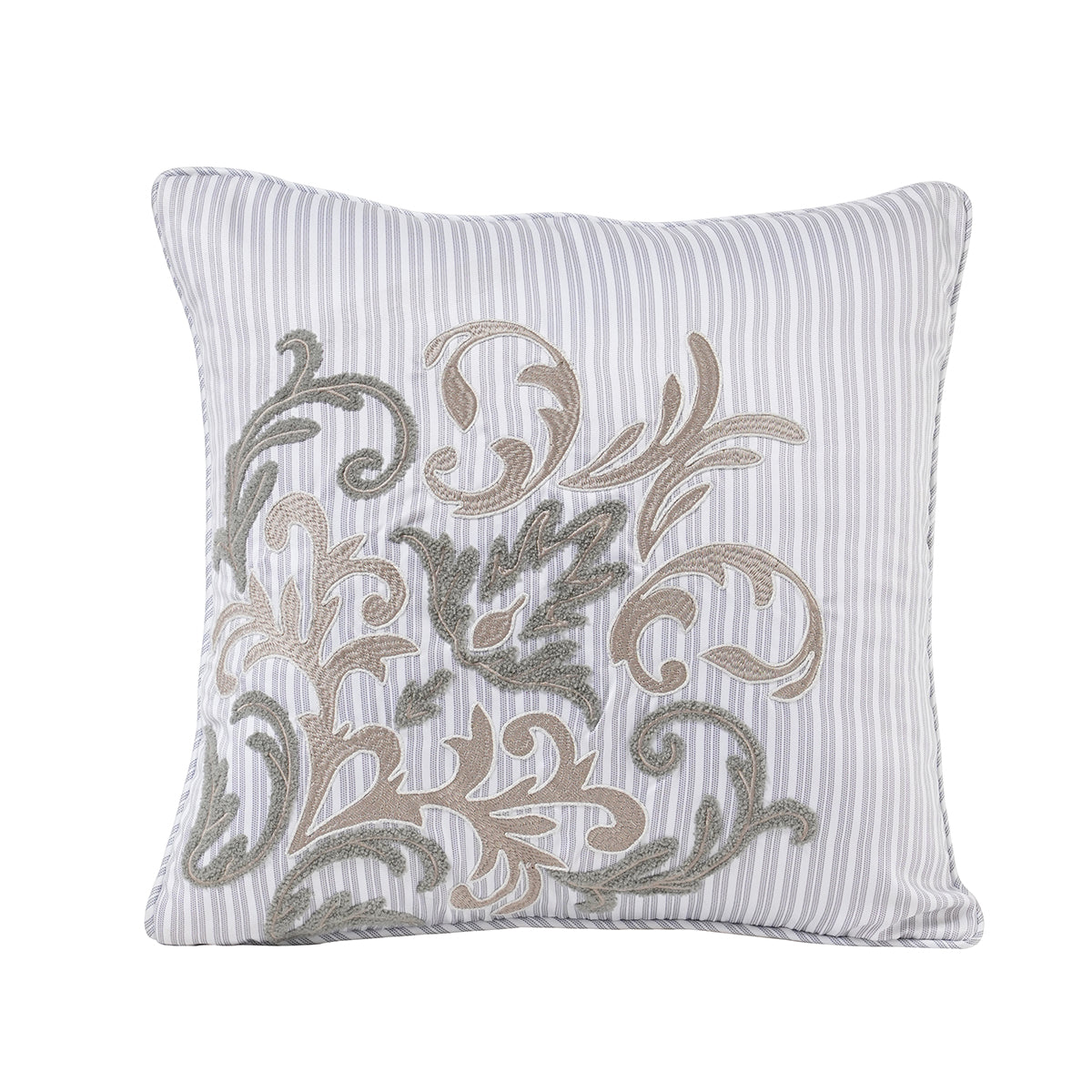 Acanthus Serenity Relic Curve Printed Embroidery Cushion Cover