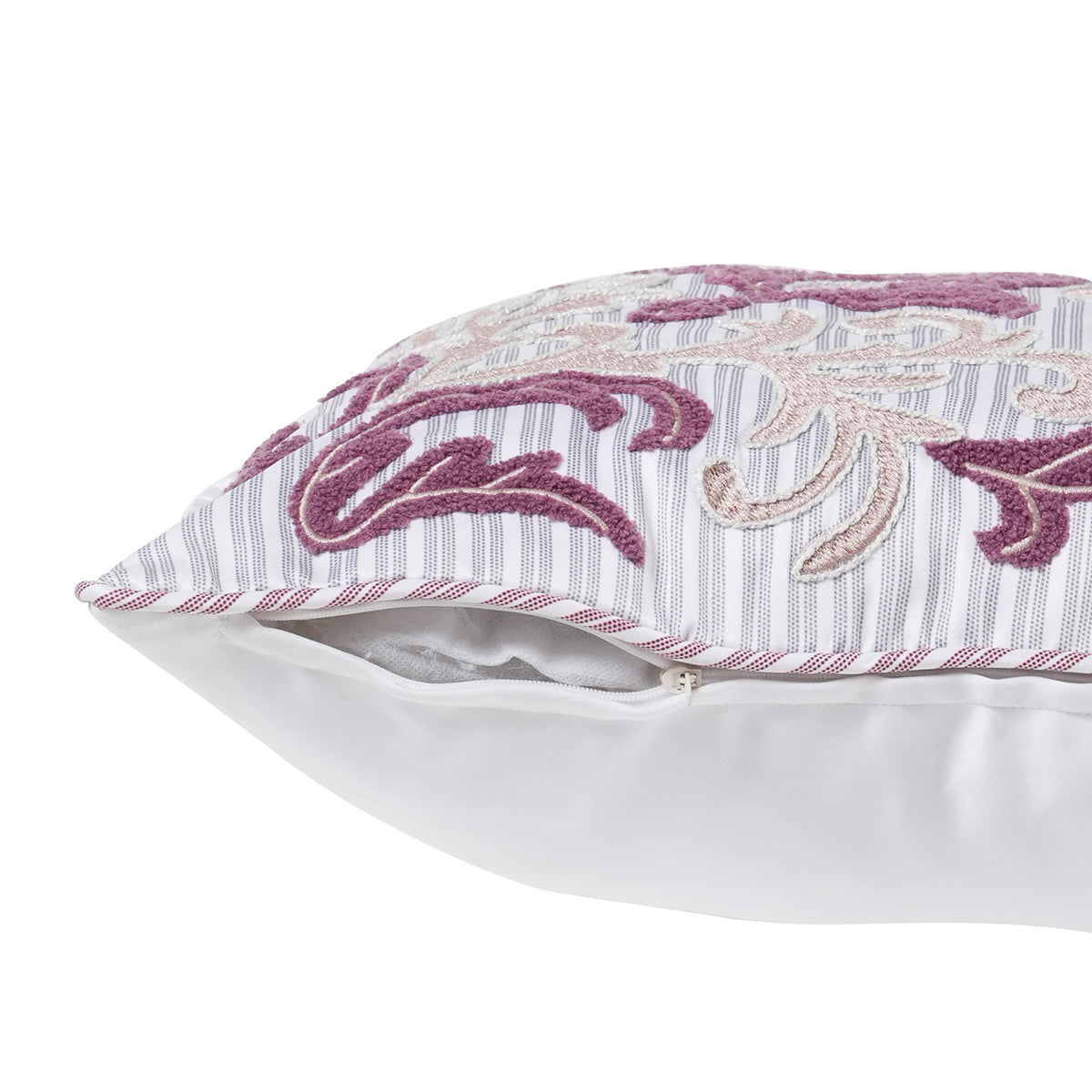 Acanthus Serenity Relic Curve Printed Embroidery Cushion Cover