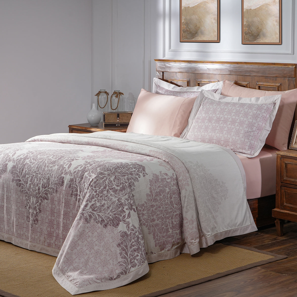 Acanthus Serenity Leisure Lay Print Duvet Cover With Pillow Case