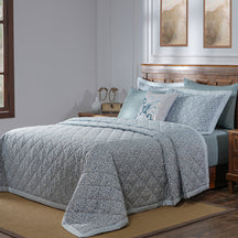 8PC Acanthus Serenity Visual Treat Quilted Quilt Set