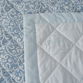 8PC Acanthus Serenity Visual Treat Quilted Quilt Set