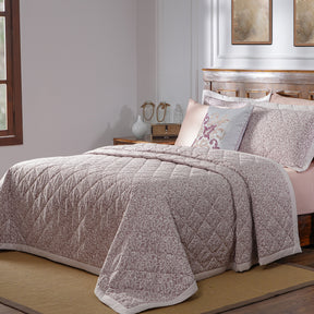 8PC Acanthus Serenity Visual Treat Quilted Quilt Set