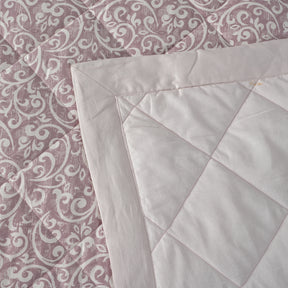 8PC Acanthus Serenity Visual Treat Quilted Quilt Set