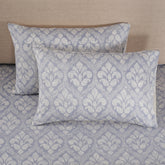 Tranquil Serenity Diamond Festivity 100% Cotton Printed Blue Pillow Case Set Of 2