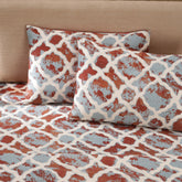 Tranquil Serenity Form Replay 100% Cotton Printed Fiery Red Pillow Case Set Of 2