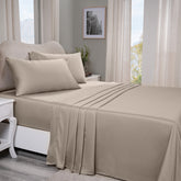 Vintage Noemi Solid 100%Tencel Neutral Bed Sheet With Pillow Case