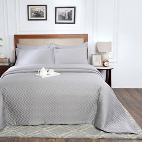 Colorart Penelope AC Quilt/Quilted Bed Cover/Comforter Flint Grey