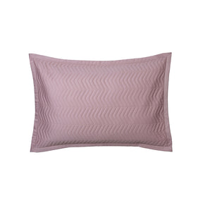 Colorart Penelope Quilted Pillow Sham Set of 2 Misty Rose