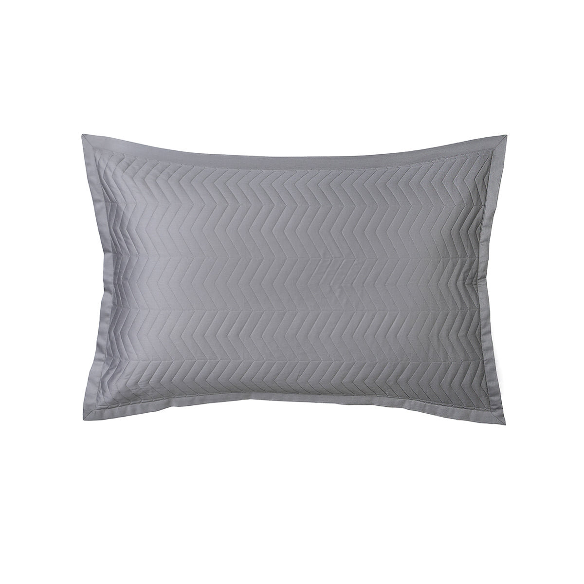 Colorart Penelope Quilted Pillow Sham Set of 2 Flint Grey