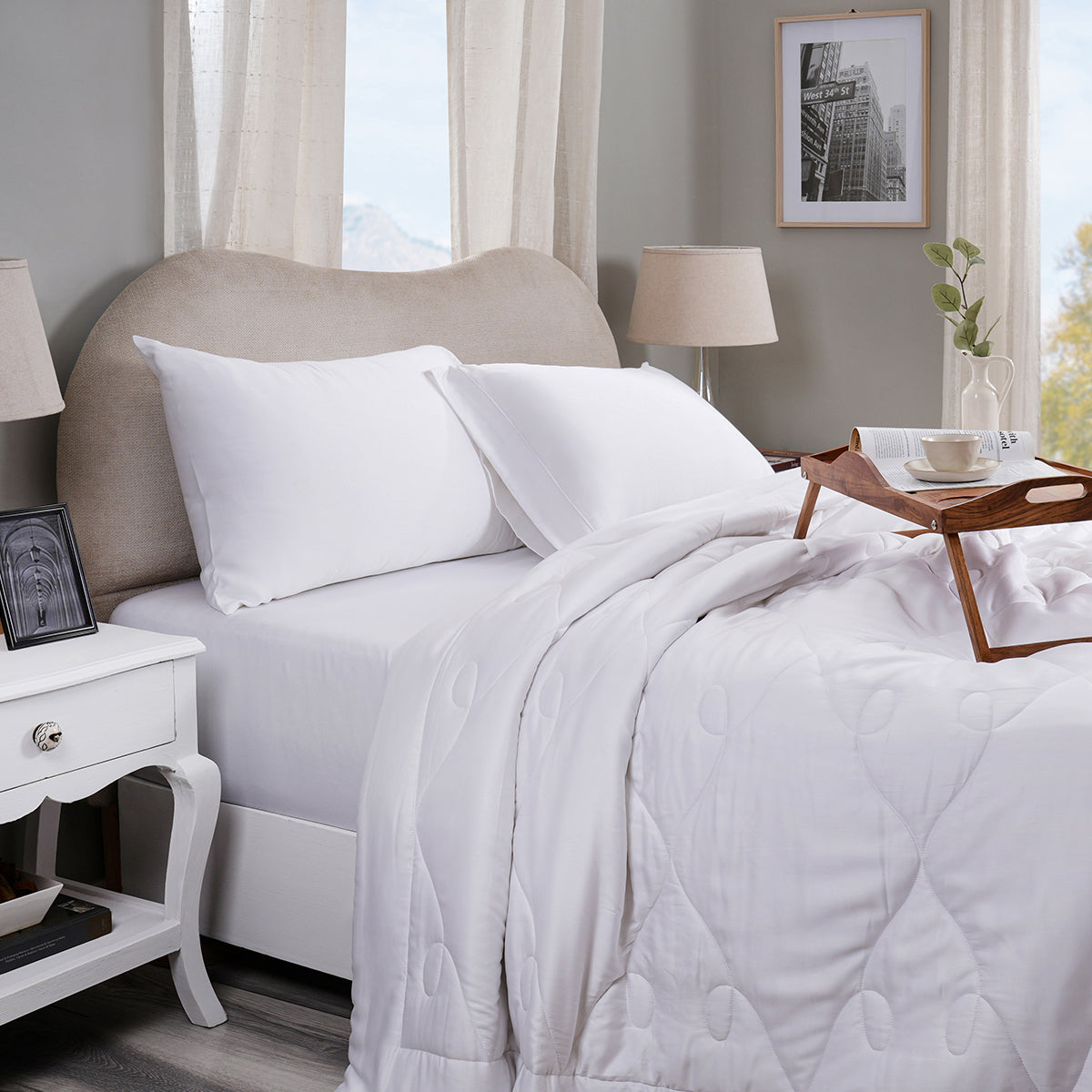 Essentials Noemi Soft and Silky Year Around White Duvet Insert/Quilt