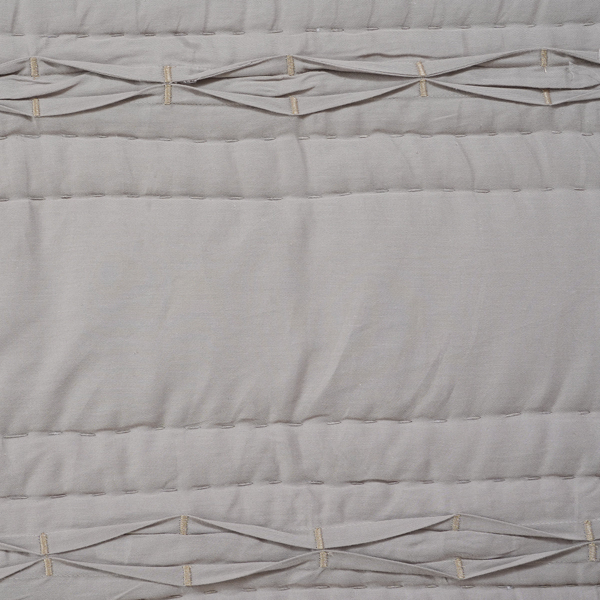 9PC Quilt/Quilted Bed Cover Set Rurban Opulence Block Interval Neutral