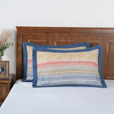 Indigenous Artisan Eclectic Blend Quilted Red 2Pc Pillow Sham Set