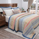 8Pcs Quilt/Quilted Bed Cover Set Eclectic Blend Red