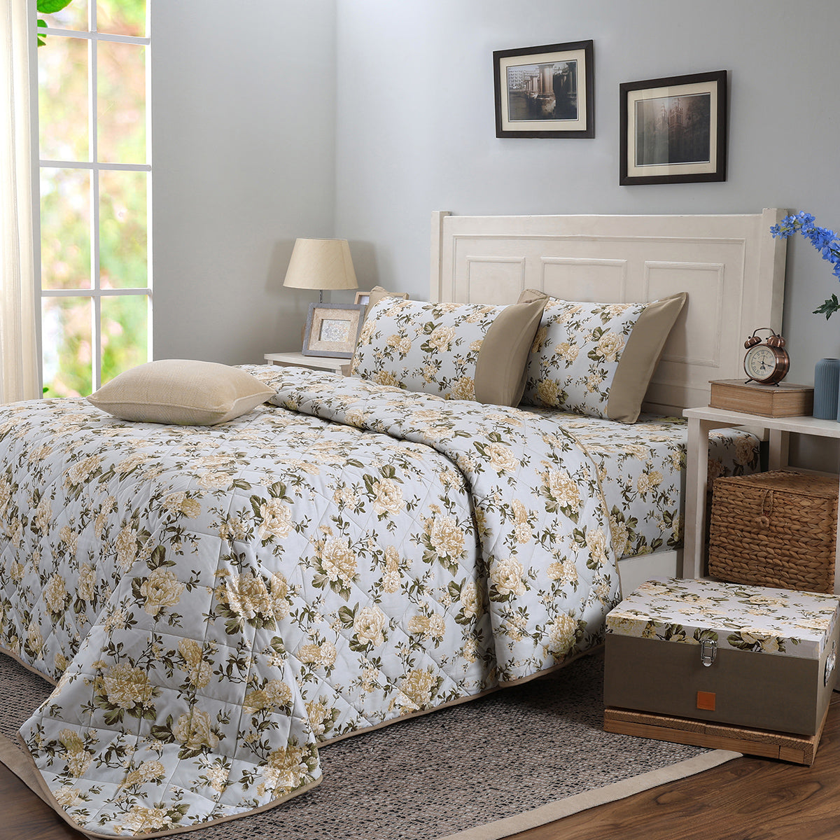 Eclectic Garden Distressed Flora 6PC Bed Box Set