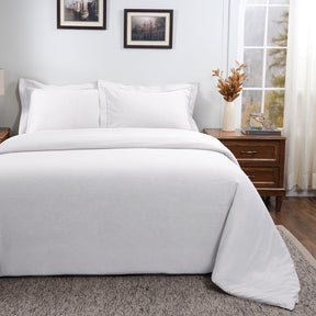 Emmie Made With Egyption Cotton Ultra Soft White Duvet Cover with Pillow Case