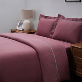 Emmie Made With Egyption Cotton Ultra Soft Red Duvet Cover with Pillow Case