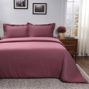 Emmie Made With Egyption Cotton Ultra Soft Red Duvet Cover with Pillow Case