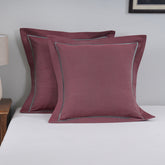 Emmie Made With Egyption Cotton Ultra Soft Red Pillow Case Euro Set