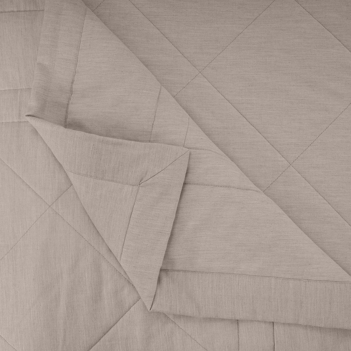 Emmie 100% Natural Cotton Filling Light Weight Winter Quilt / Quilted Bed Cover Beige