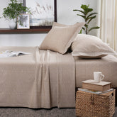 Inner City Made With Egyption Cotton Ultra Soft Beige Bed Sheet with Pillow Case