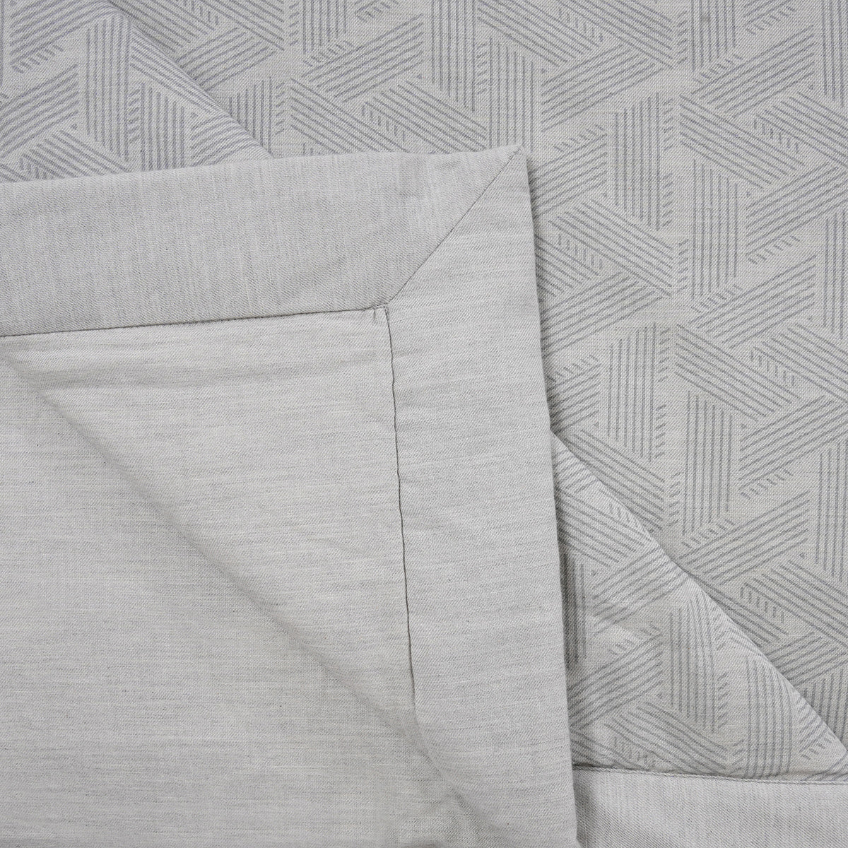 8Pc Inner City 100% Cotton Yarn Dyed Melange Soft Grey Quilt Set