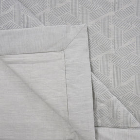 8Pc Inner City 100% Cotton Yarn Dyed Melange Soft Grey Quilt Set