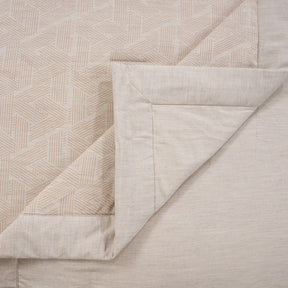 Inner City 100% Natural Cotton Filling Light Weight Winter Quilt / Quilted Bed Cover Beige