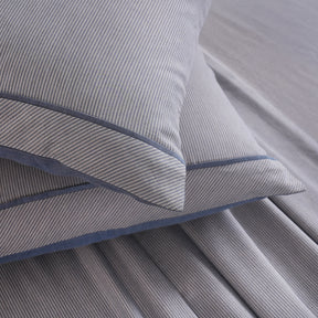 Pin Stripe Made With Egyption Cotton Ultra Soft Blue Bed Sheet with Pillow Case