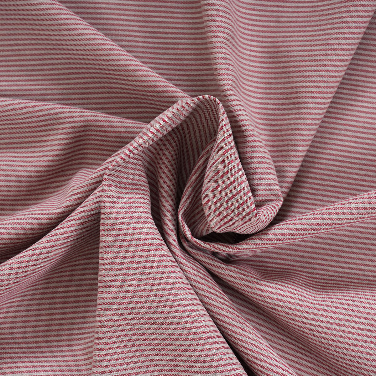 Pin Stripe Made With Egyption Cotton Ultra Soft Red Bed Sheet with Pillow Case