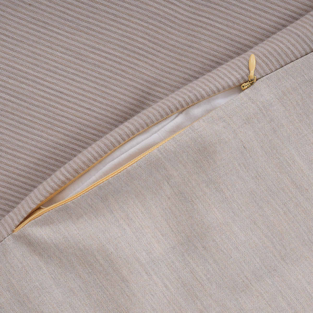 Pin Stripe Made With Egyption Cotton Ultra Soft Beige Duvet Cover with Pillow Case