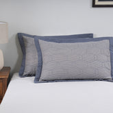 Pin Stripe Made With Egyption Cotton Ultra Soft Blue Pillow Sham Set