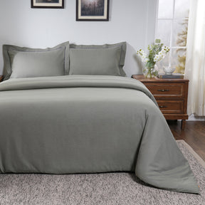 Emmie Made With Egyption Cotton Ultra Soft Green Duvet Cover with Pillow Case