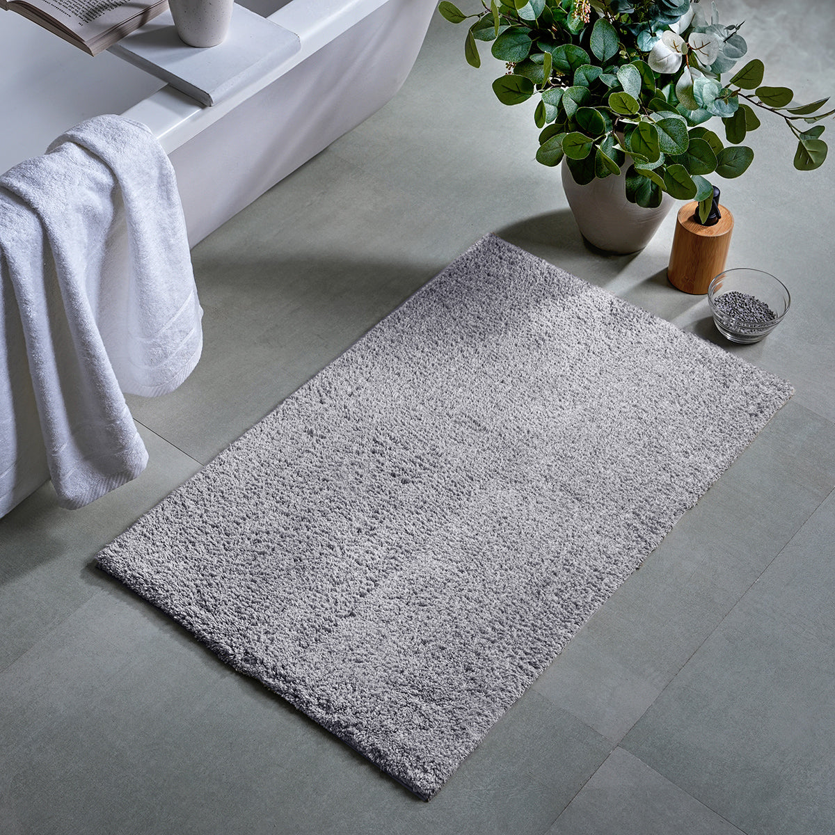 Softstride sustainable & eco-friendly, soft and highly absorbent Blue Bath Mat