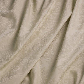 Evander Self Jacquard Beige Bed Sheet with Pillow Case