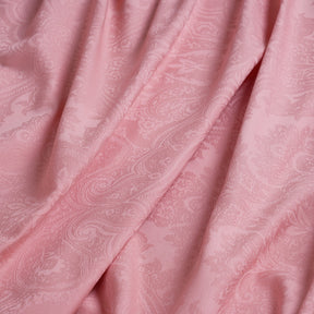 Evander Self Jacquard Pink Bed Sheet with Pillow Case