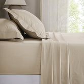 Felix Self Jacquard 100% Cotton Beige Bed Sheet with Pillow Case