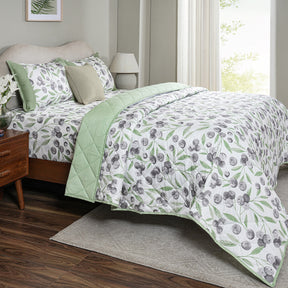 Sensory Bloom Myrtille 4 pcs Green Quilt Set