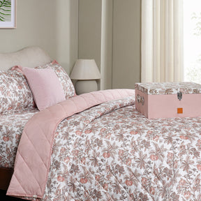 Sensory Bloom Fruity Foliage 4 pcs Pink Quilt Set