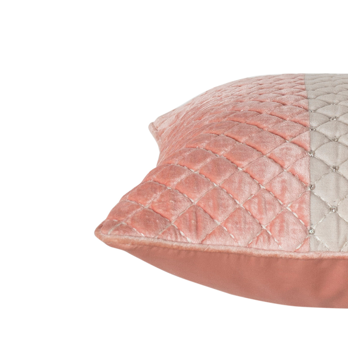 Exotic Heritage Diamond Knot Hand Crafted Peach Cushion Cover