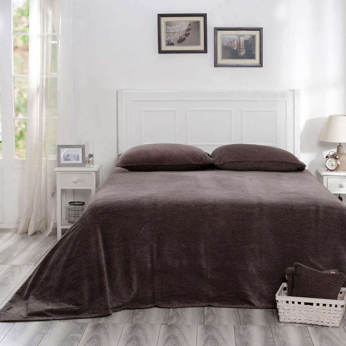 Charlotte Woven Steple Grey Bed Cover/Blanket