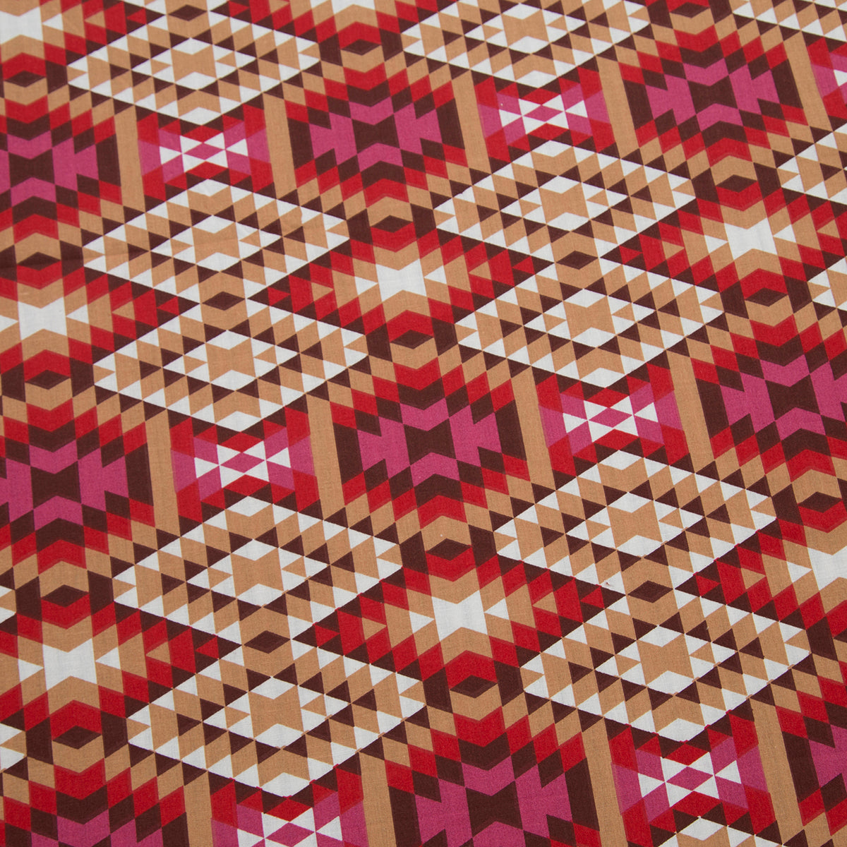 Donatella Aztec Printed 144 TC 100% Cotton Red Bed Sheet