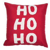 Hohoho 90%Cotton & 10%Lurex Chain Stitch Red Cushion Cover