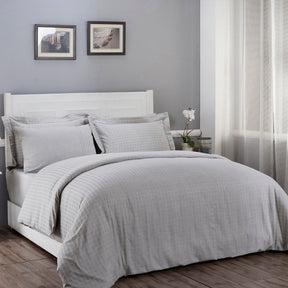 Bliss Reversible Made With Egyptian Cotton Ultra Soft Grey Duvet Cover with Pillow Case